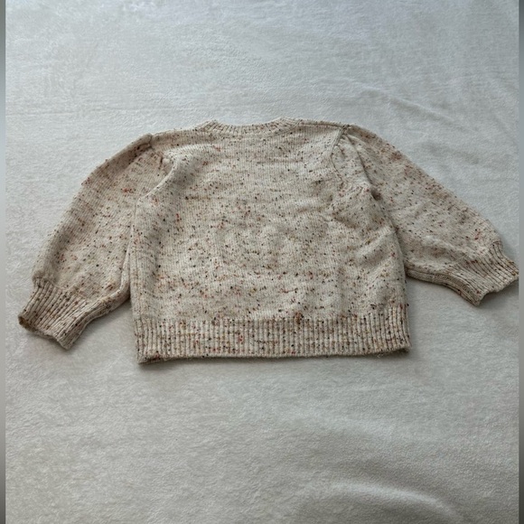 BB Dakota Cream Crew Neck Sweater with Balloon Sleeves - Picture 9 of 11